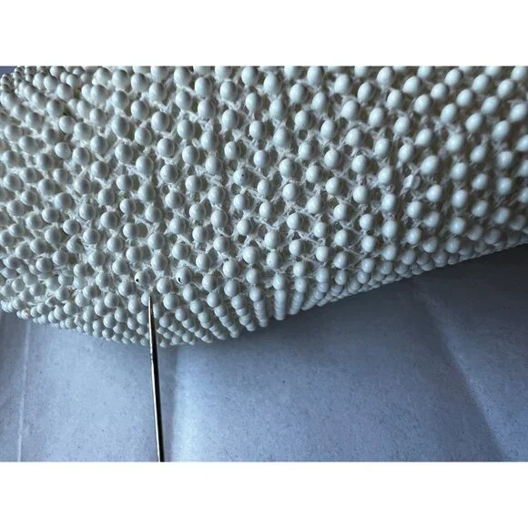 Lumared beaded Purse Handbag Vintage 50s MCM White - Picture 8 of 9